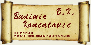 Budimir Končalović vizit kartica